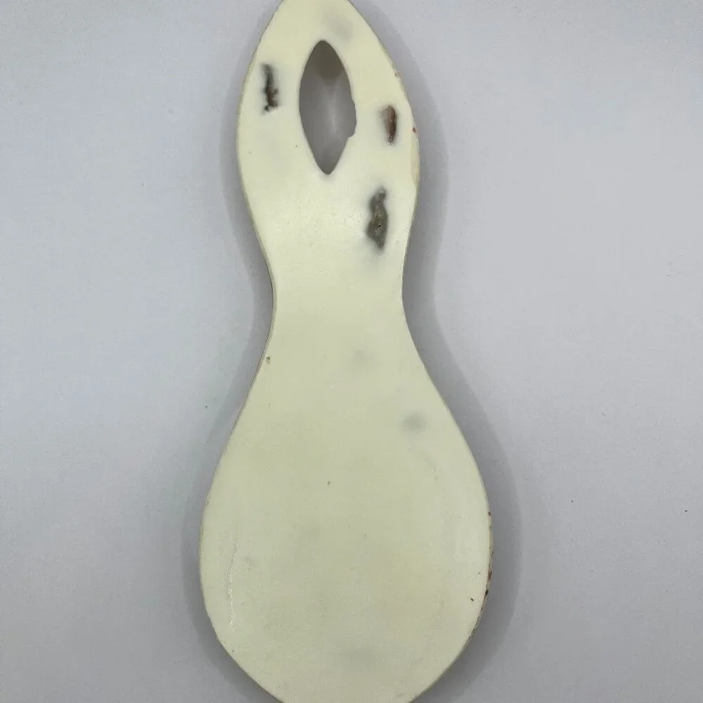 ✨ Vintage 1970s Lucite Spoon Rest with Embedded Abalone Shell ✨ - Picture 4 of 4